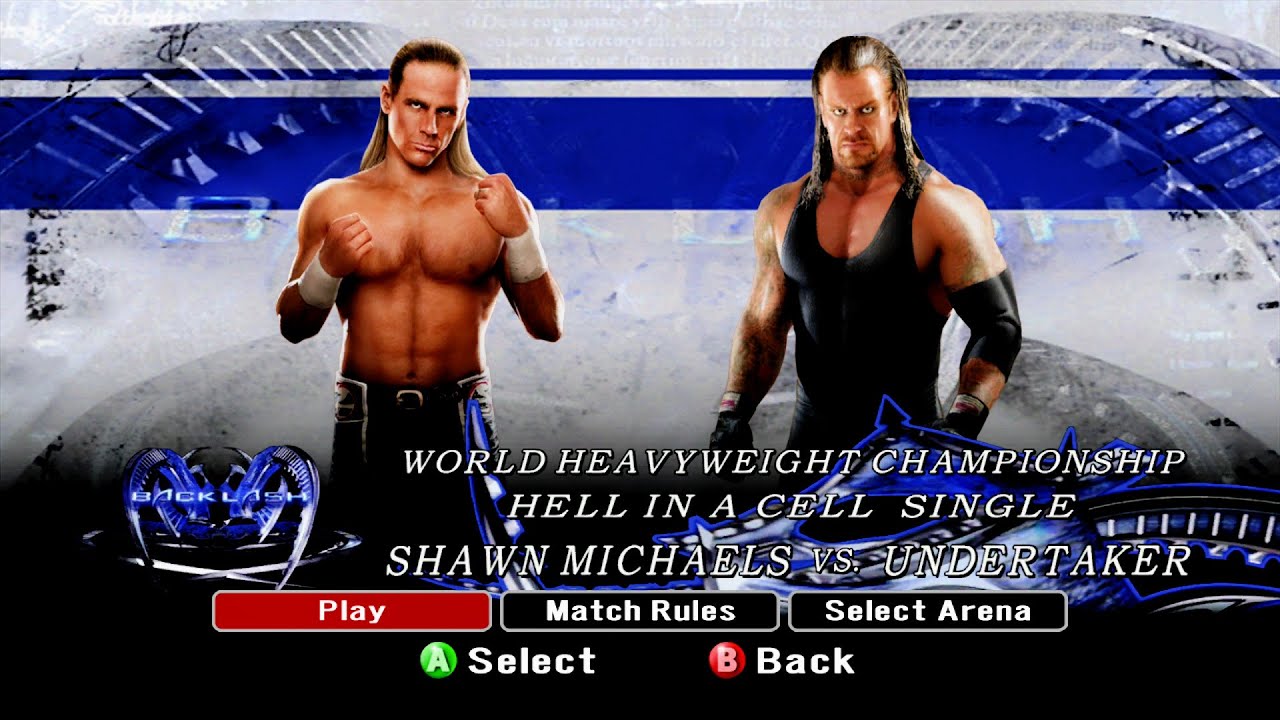 WWE Smackdown vs Raw 2008 - Shawn Michaels vs Undertaker Hell in a Cell - World Heavyweight Title