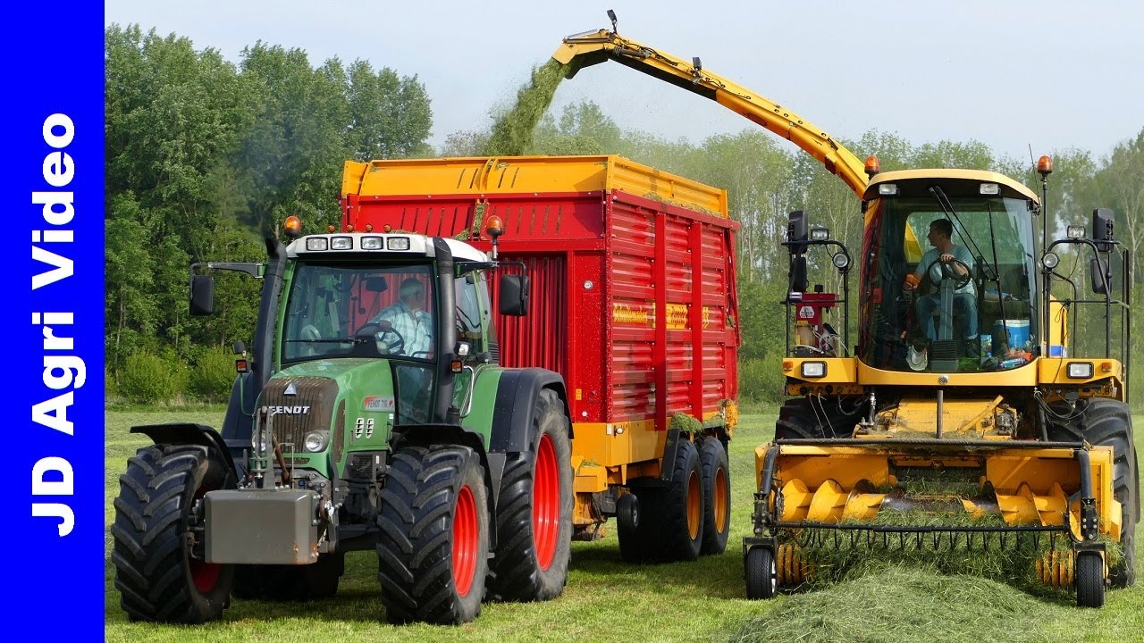 2020 | New Holland FX50 + Fendt + Volvo BM | Gras hakselen + Kuilwerk | Grass silage | Johan Frens