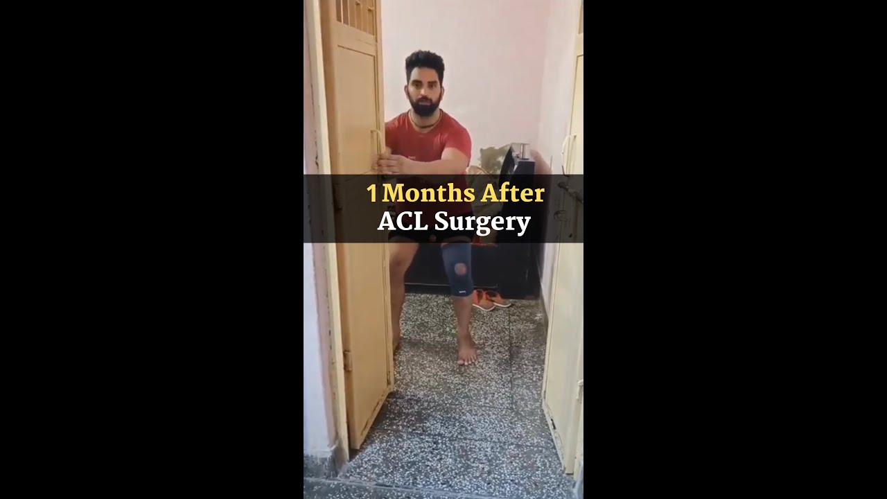 1 months After ACL Surgery with fibertape internal brace