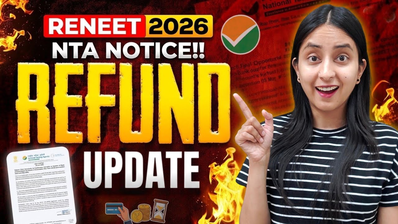 🚨REFUND Update for RE-NEET 2026 | NTA Latest Notice🔥 #neet #neet2026 #update