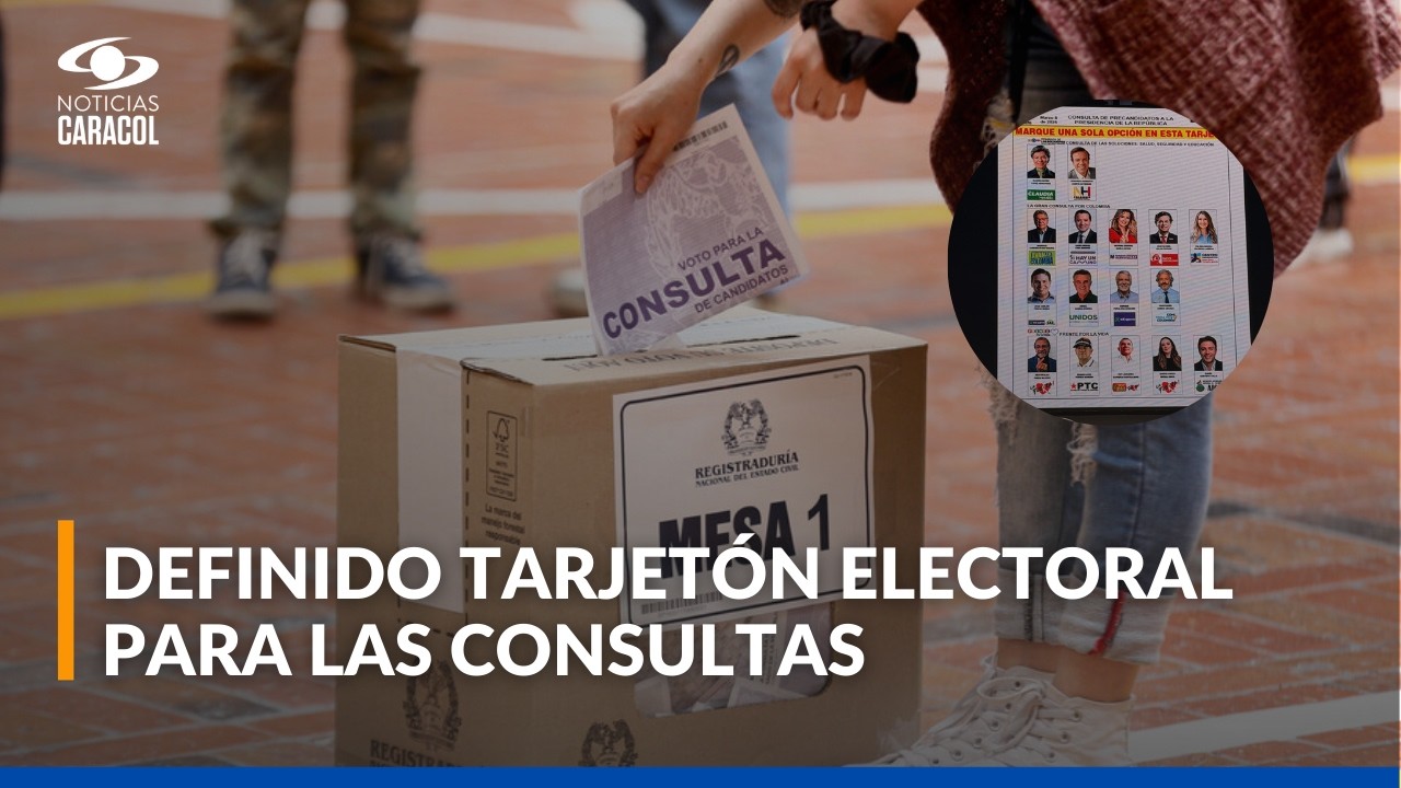 Así quedó el tarjetón electoral para las consultas interpartidistas del 8 de marzo