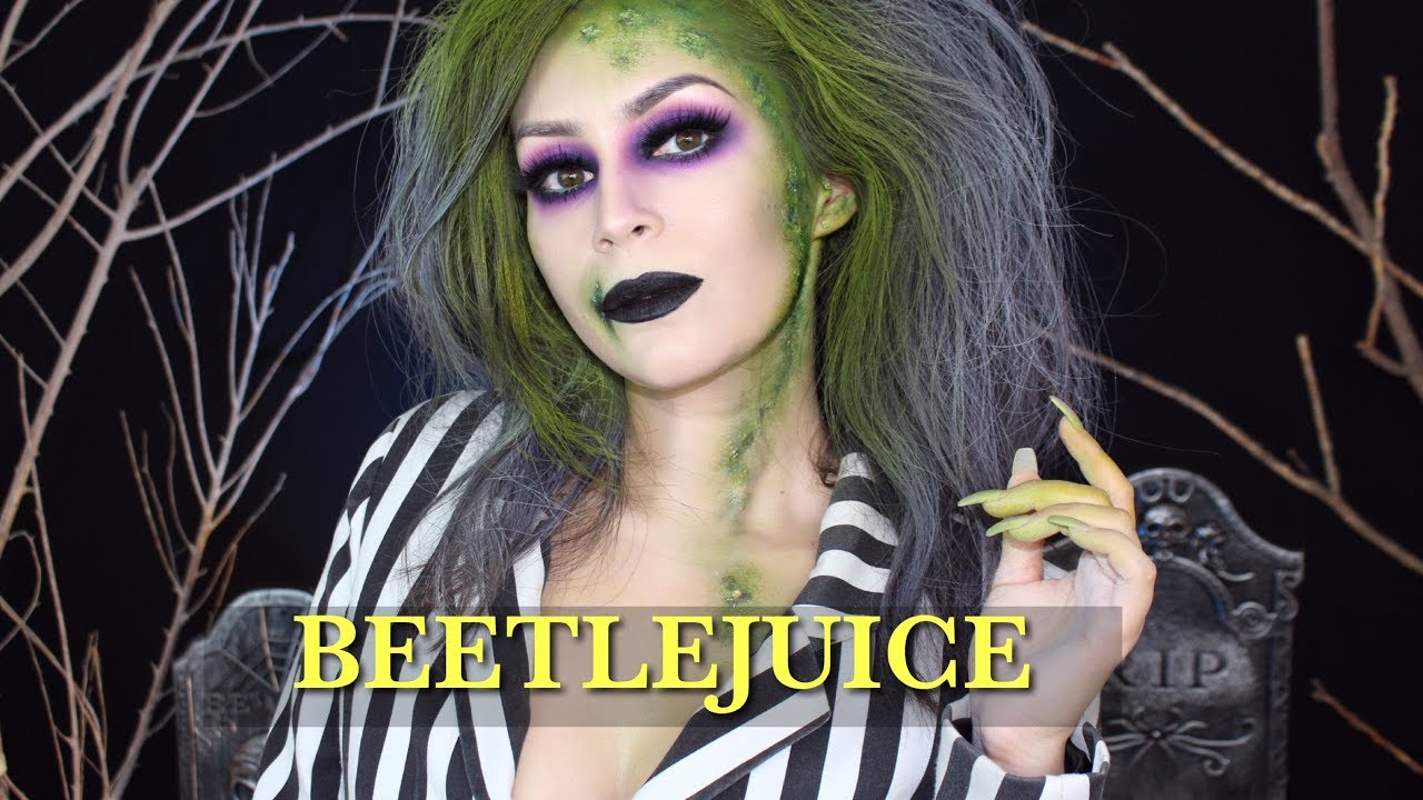 Урок макияжа на Хэллоуин в стиле BEETLEJUICE l Версия для девочек в стиле Beetlejuice l cflowerma...