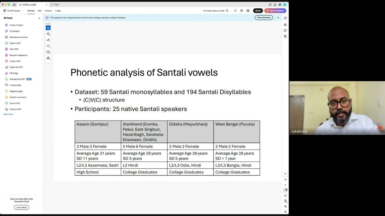 Luke Horo, Gregory Anderson: Outstanding issues in Santali vocalism and vowel harmony