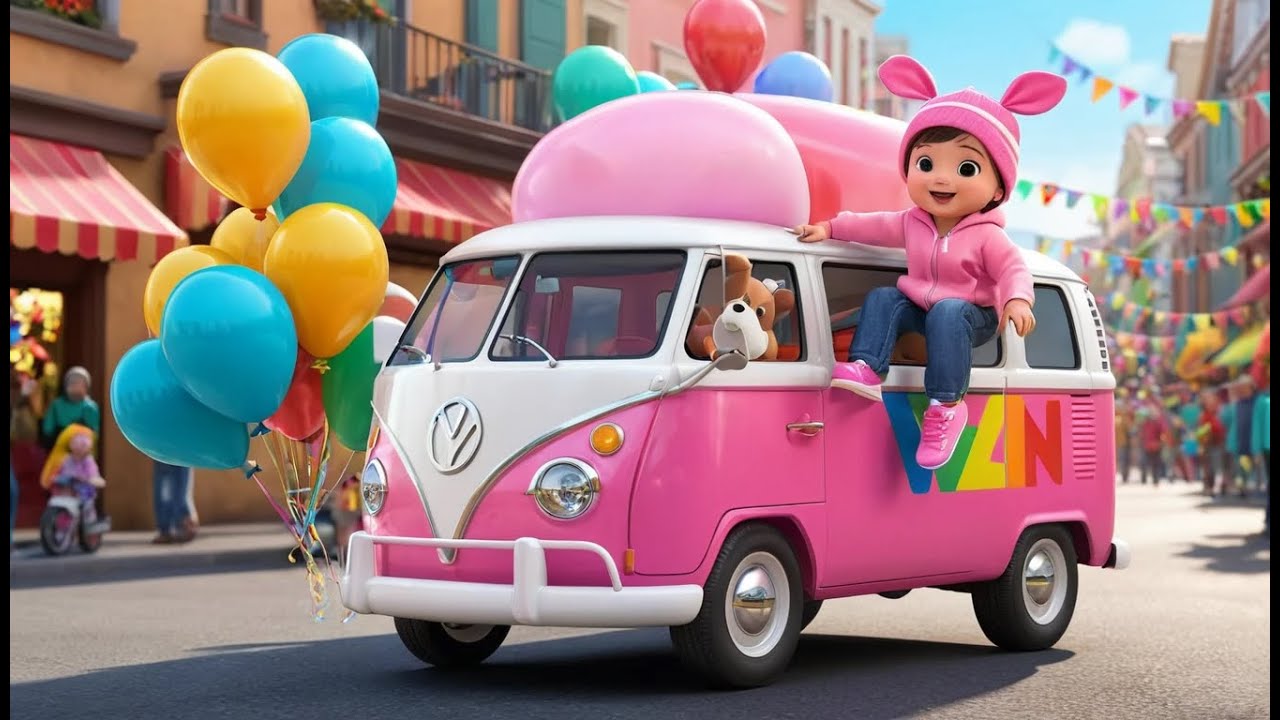 Colorful Van New Year Parade | Fun New Year Learning Song for Kids