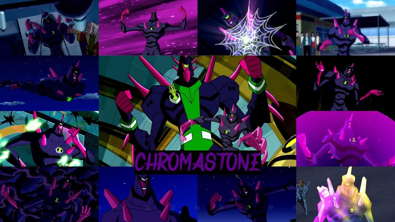 All chromastone transformations in all Ben 10 series