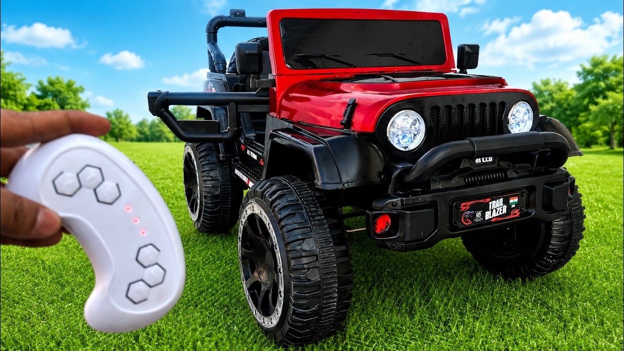 RC Off-road Jeep Unboxing, Fitting & Testing | Remote Control Ride on Jeep | Shamshad Maker🔥🔥