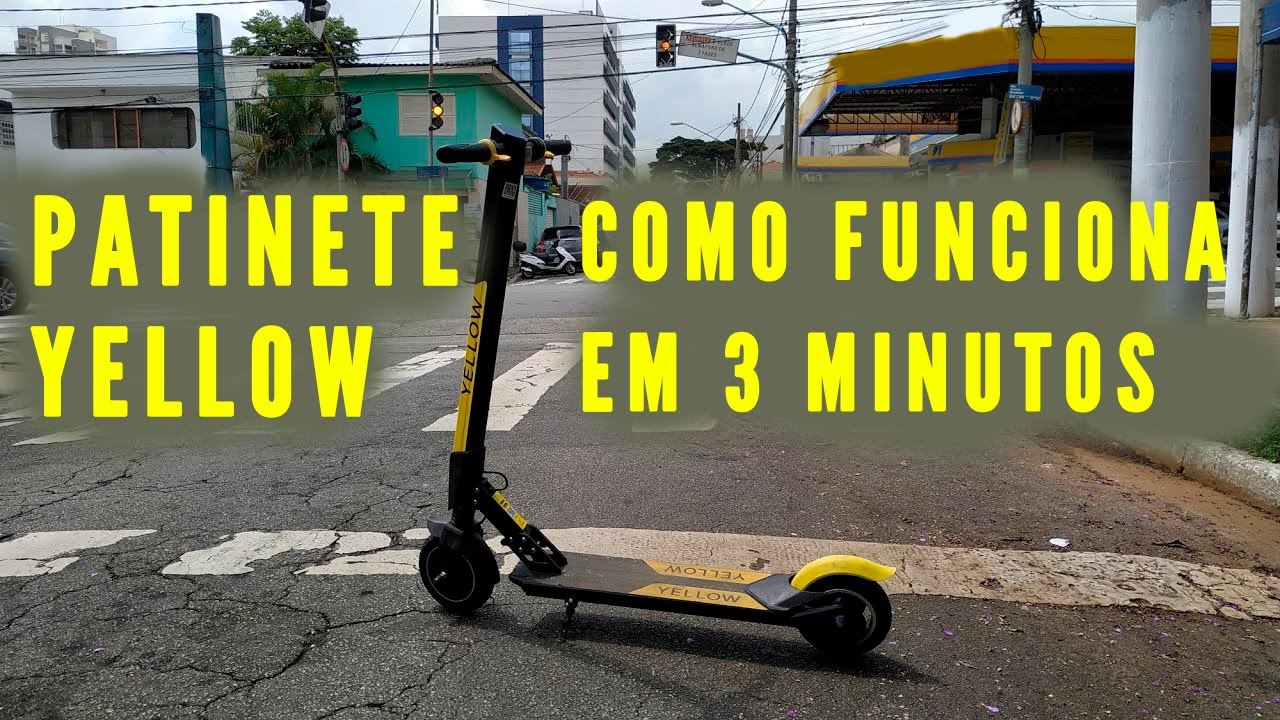 PATINETE YELLOW - COMO FUNCIONA? (Em 3 Minutos) #360video