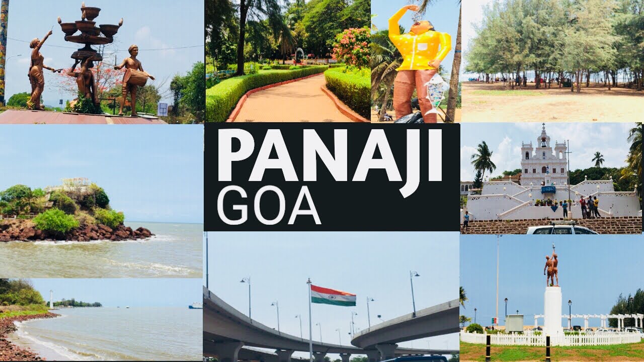 PANAJI GOA, Campal garden, miramar beach, our lady of immaculate conception church, dona poula