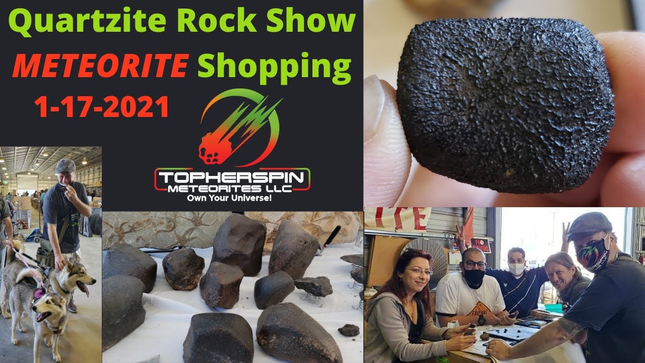 Buying Meteorites at Quartzsite Arizona Rock Show 2021 (LIVE on Facebook 1-17-21) Mars Chondrites