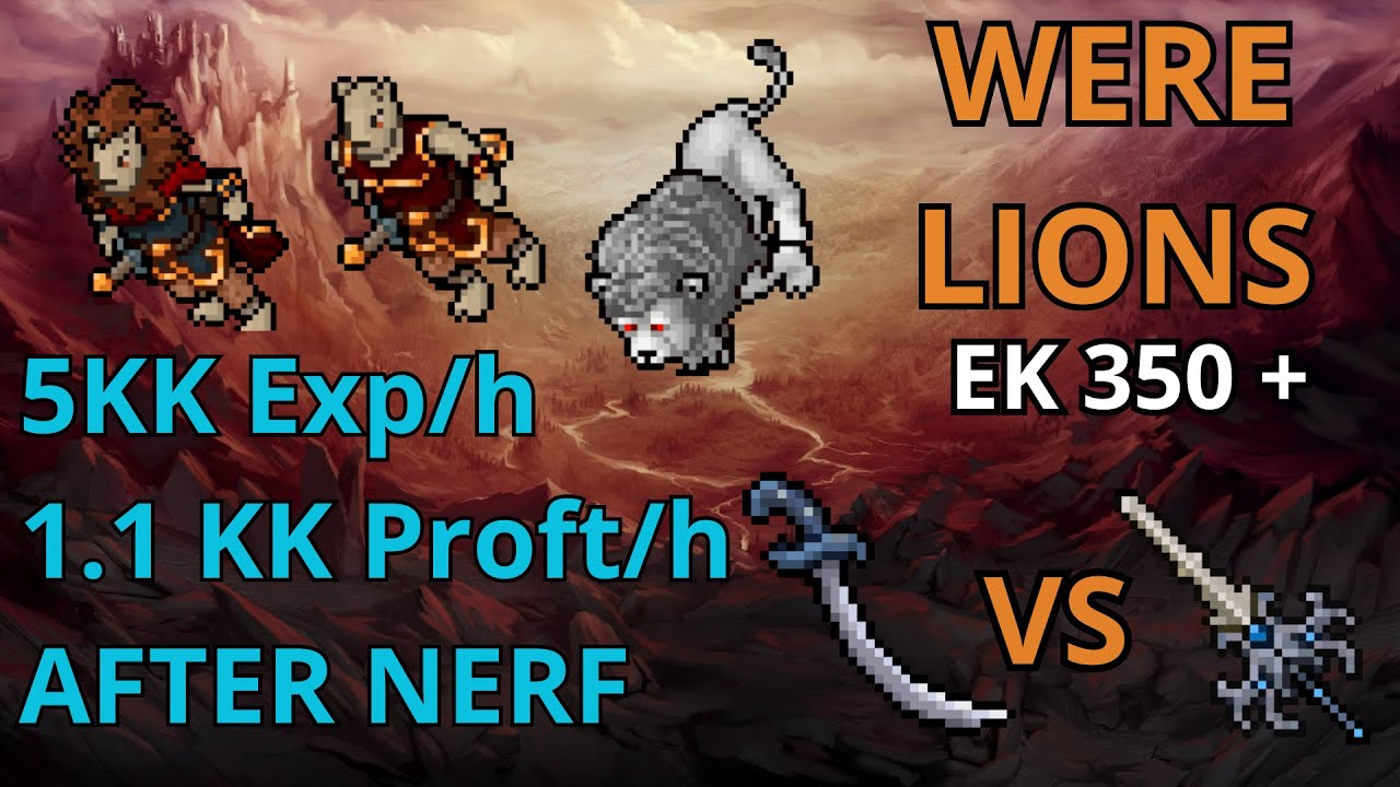HUNT EK SOLO 350+ | NAGA SWORD vs SOULSHREDDER - #tibia #profit #Eksolo #bestiary #hunt