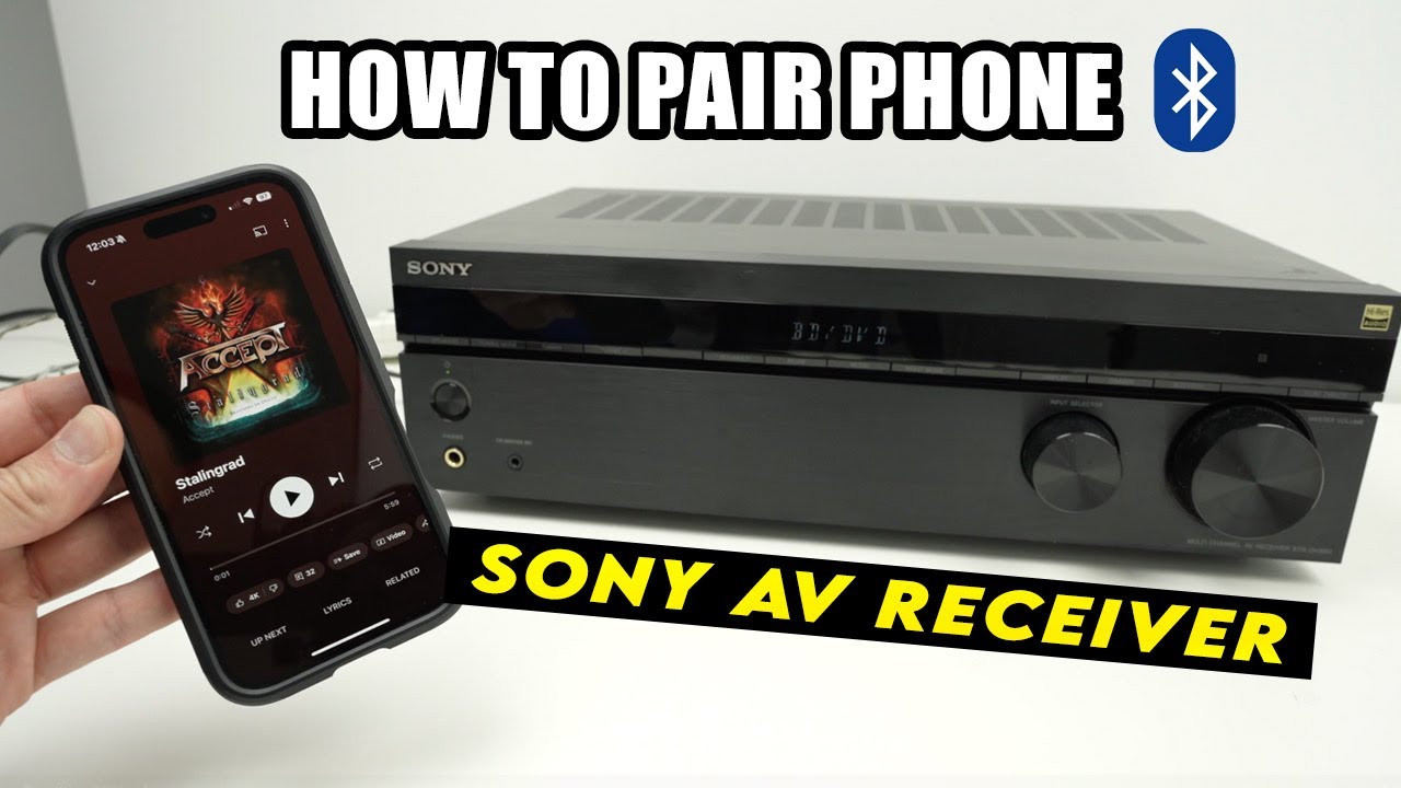 How to Pair a Phone to Your Sony AV Receiver - Using Bluetooth