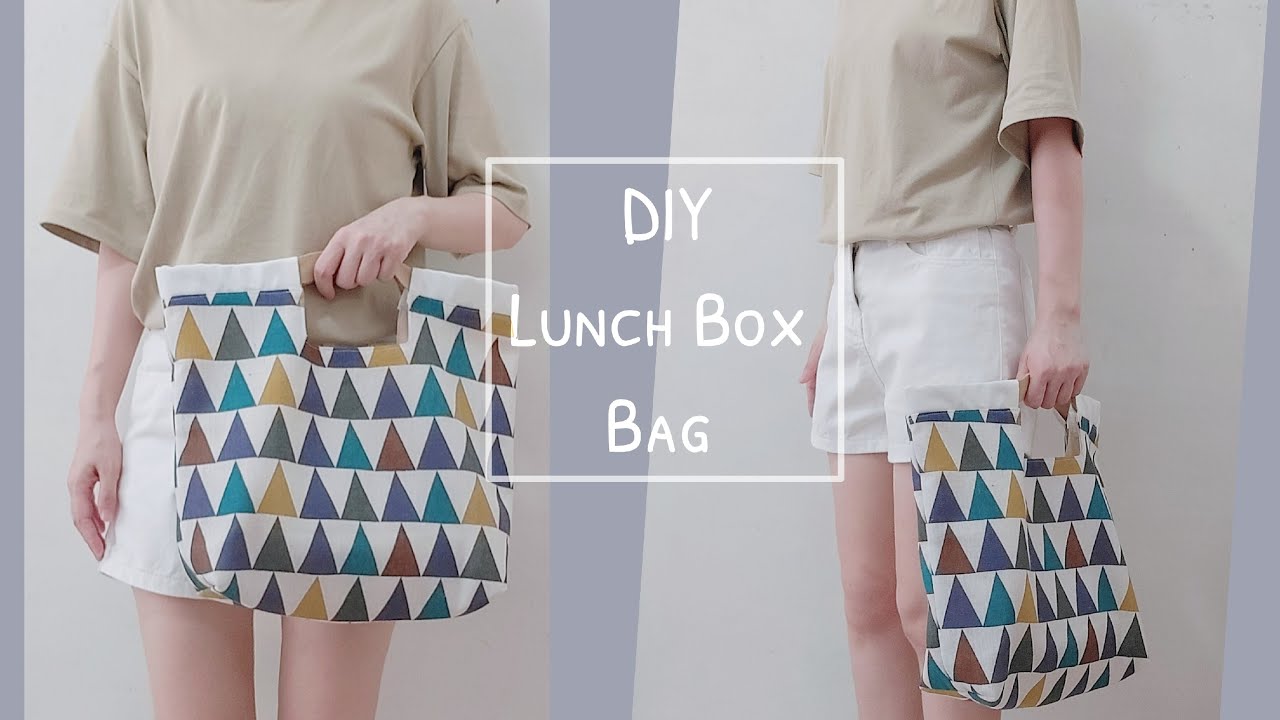 How to sew a lunch box bag | diy lunch bag | diy large tote bag | lunch tote bag tutorial