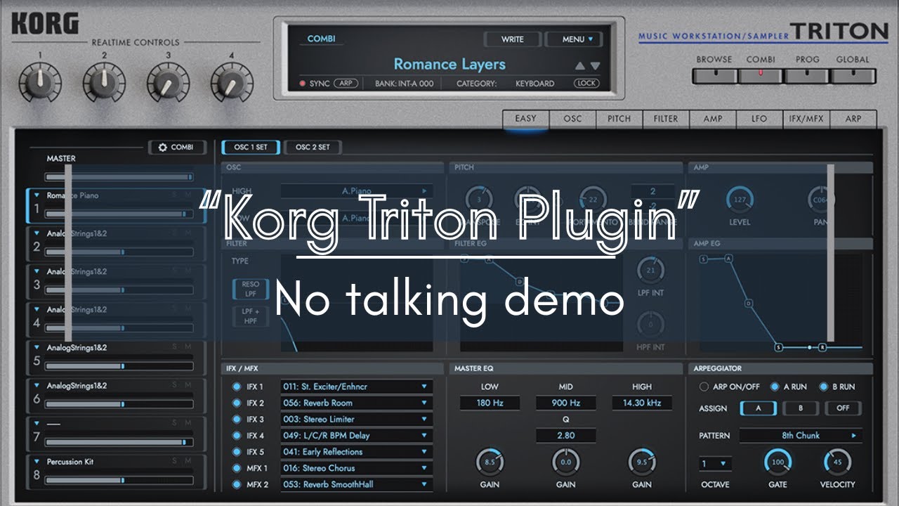 Korg Triton VST Plugin (Korg Collection 6) - No talking demo