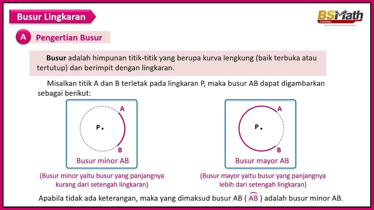 Busur Lingkaran | Matematika SMA Kelas XI Kurikulum Merdeka