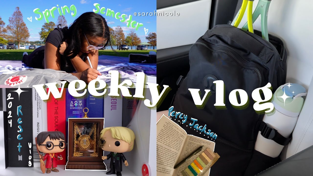 2024 reset vlog🐰| spring semester prep, reading, coffee bar refresh, studying, goals chit-chat
