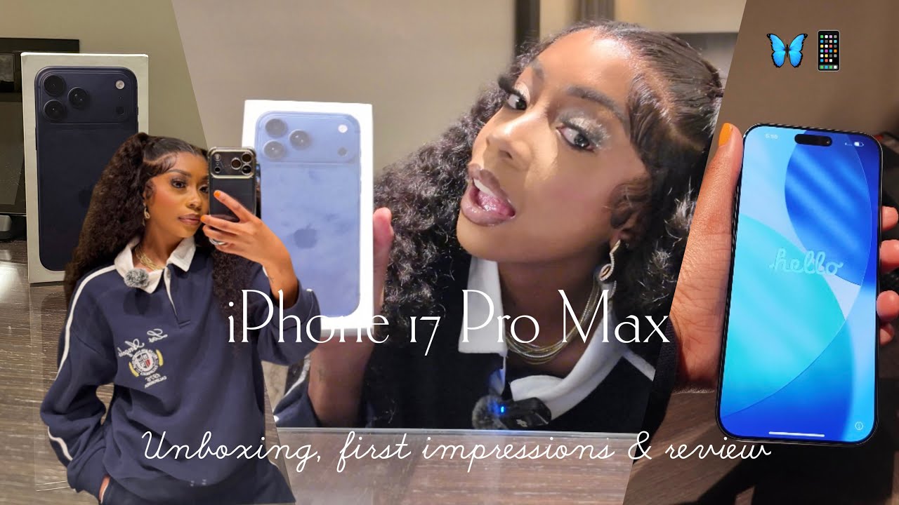 Распаковка iPhone 17 Pro Max *Deep Blue* (обновление с 16-го) | Настройка, сравнение + обзор💙🦋📱