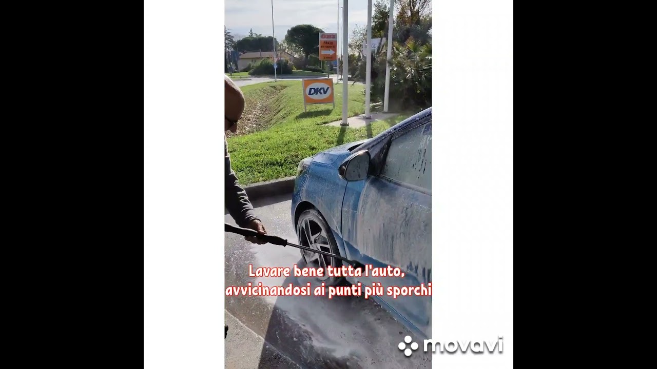 Come lavare correttamente l'auto alle piste self service!