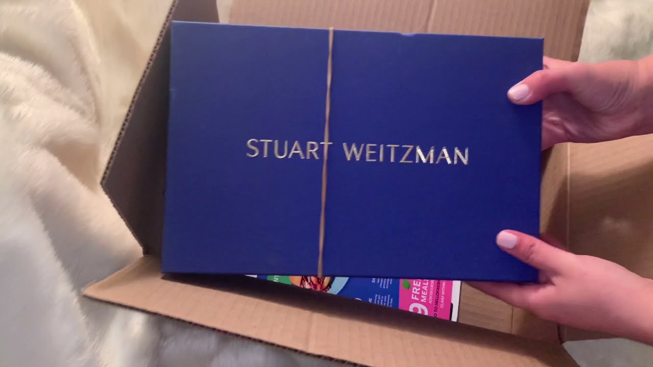 Stuart Weitzman Nude Block Heel Sandals | Unboxing