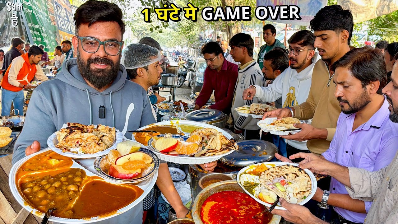 15 सालो से Gurgaon ka No 1 Street Food India 😍 36+ items Unlimited Thali in Rs 80