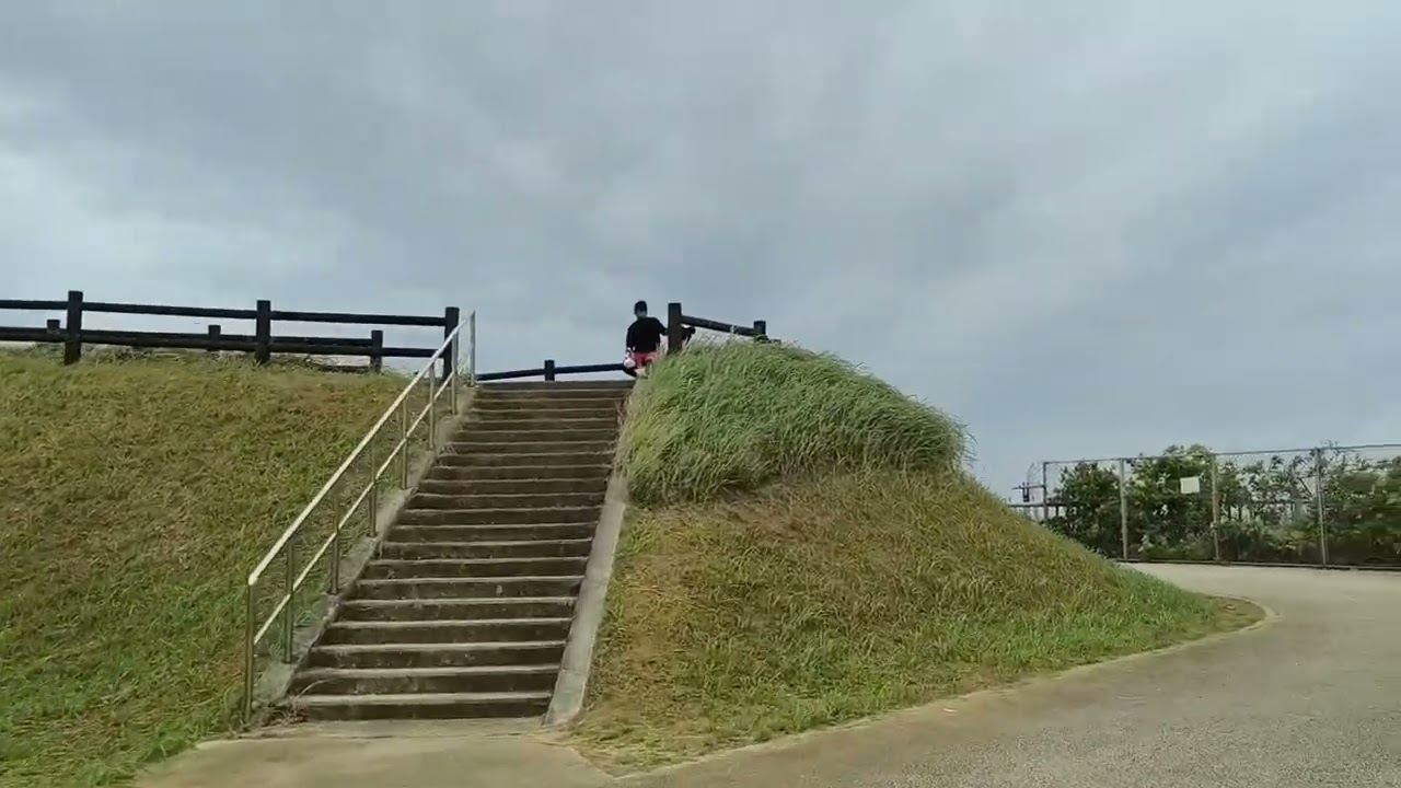 サザンゲートブリッジの向こう側をぐるりドライブ🚗南ぬ浜町緑地公園でのんびりするのが好きなんだな〜