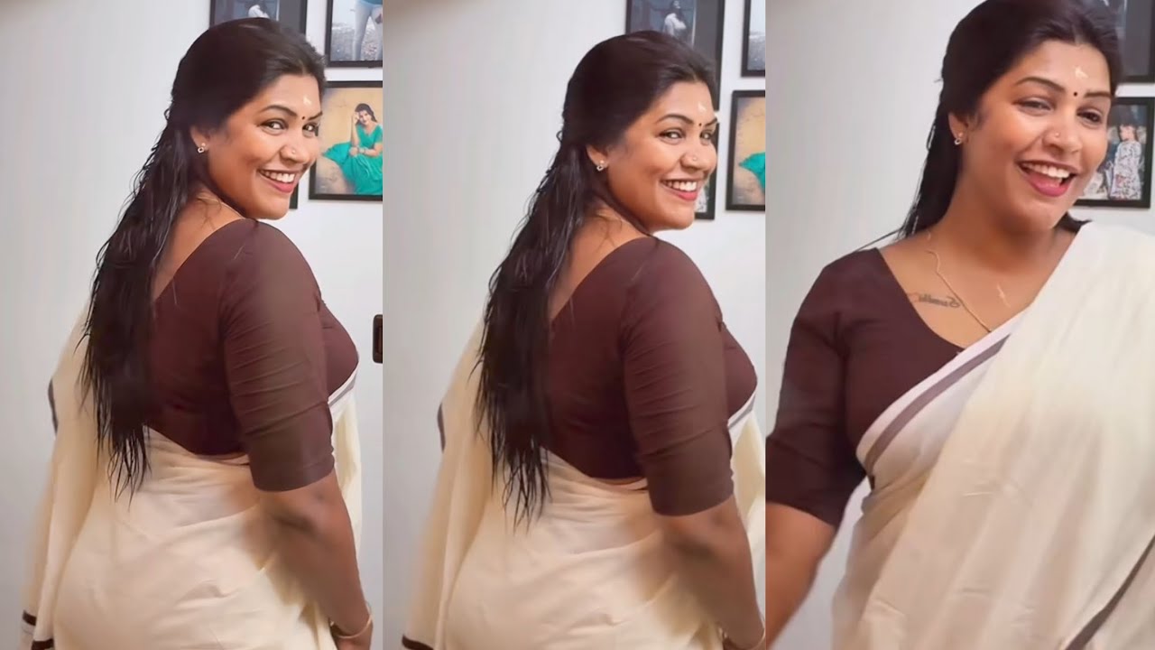 Traditional Kerala Kasavu Saree with Brown Blouse | Simple & Graceful South Indian Look | Saree 