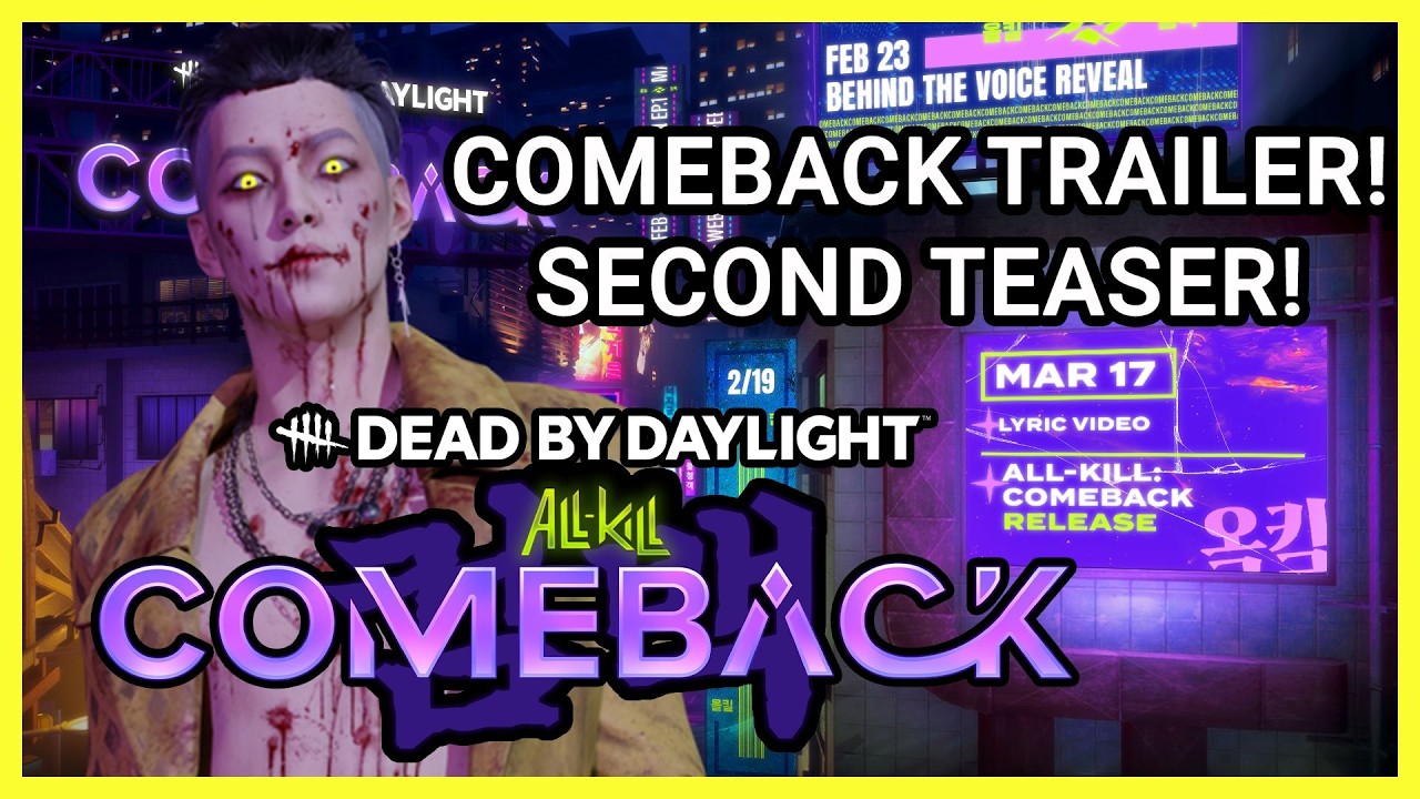 Тизер-трейлер к возвращению Dead by Daylight! Новый выживший? 🌃Карта неонового города Сеула🌃?