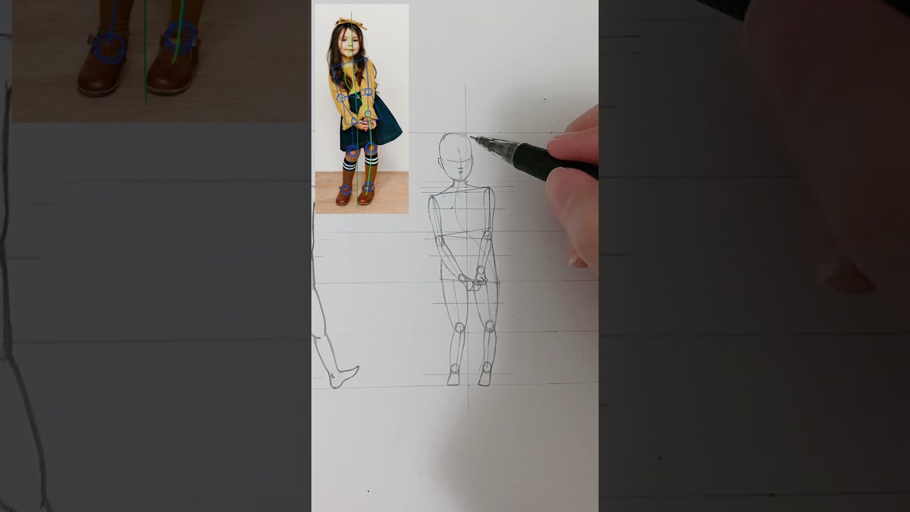 Fashion Figure | Children Croquis | S Curve Poses