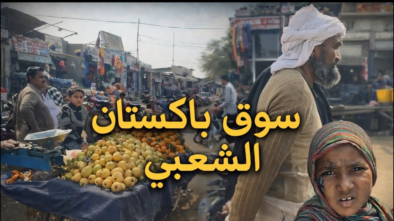 سوق باكستان الشعبي الجميل وتصوير على الطبيعه كان الله في عونهم 