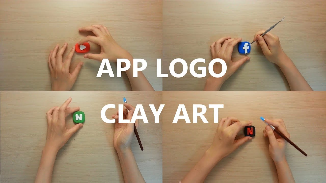 APP LOGO CLAY ART - YouTube , Facebook , NAVER , Netflix , 유튜브, 페이스북, 네이버, 넷플릭스 만들기