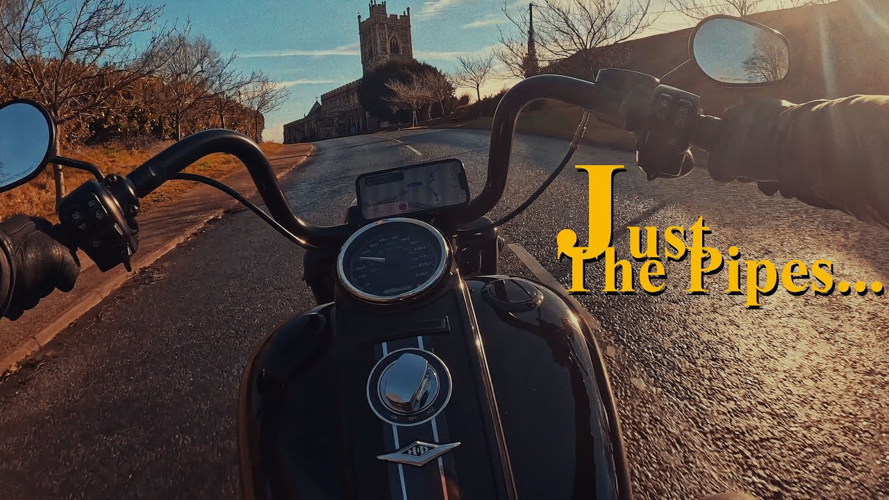 POV. Sunny Winter ride in 'Constable Country'. Suffolk. U.K . ( No Talky No music) Just Pipes.