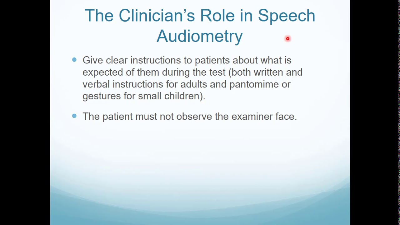Speech Audiometry - مقدمة في السمع - راما ابوالفيلات