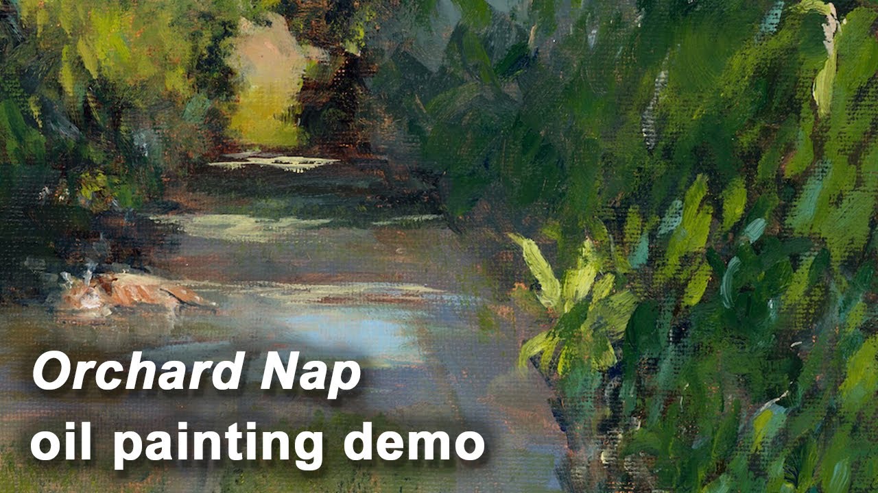 'Orchard Nap' oil painting demo by David Massey