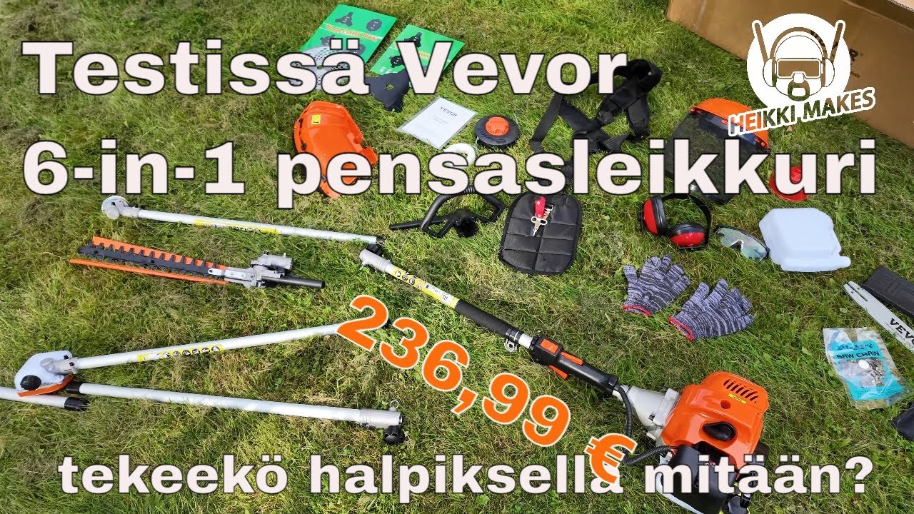 Esittelyssä Vevor 6-in-1 pensasleikkuri