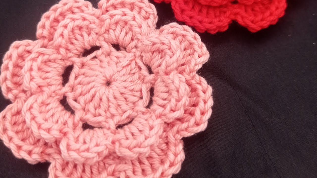 Passo a passo (Flor de crochê) 🌷🧶Para aplicações em diversas peças. 