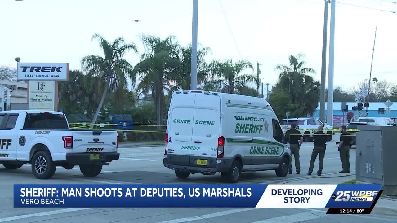 Deputies and US Marshal involved in Vero Beach shooting; suspect critically injured