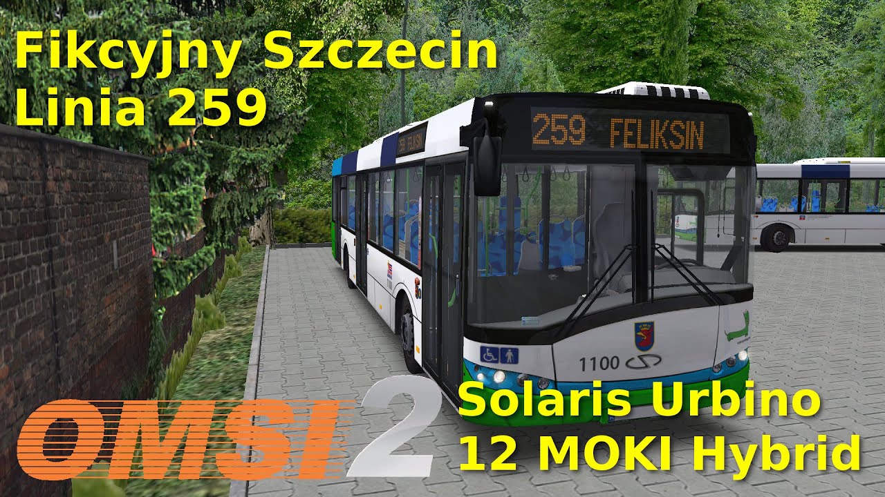 Solaris Urbino 12 MOKI Hybrid - Fikcyjny Szczecin Linia 259 OMSI 2
