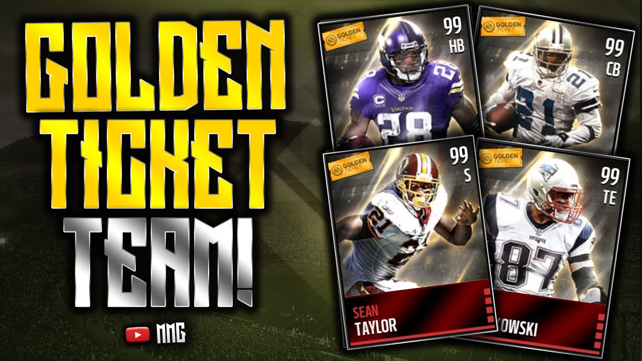 ALL GOLDEN TICKET TEAM! Madden Mobile Squad Builder