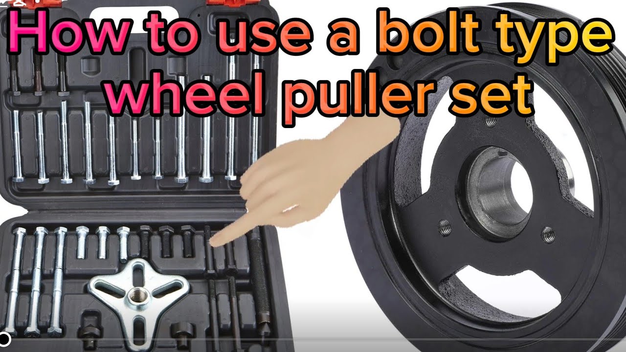 How to use a bolt type wheel puller set to remove Harmonic balancer 