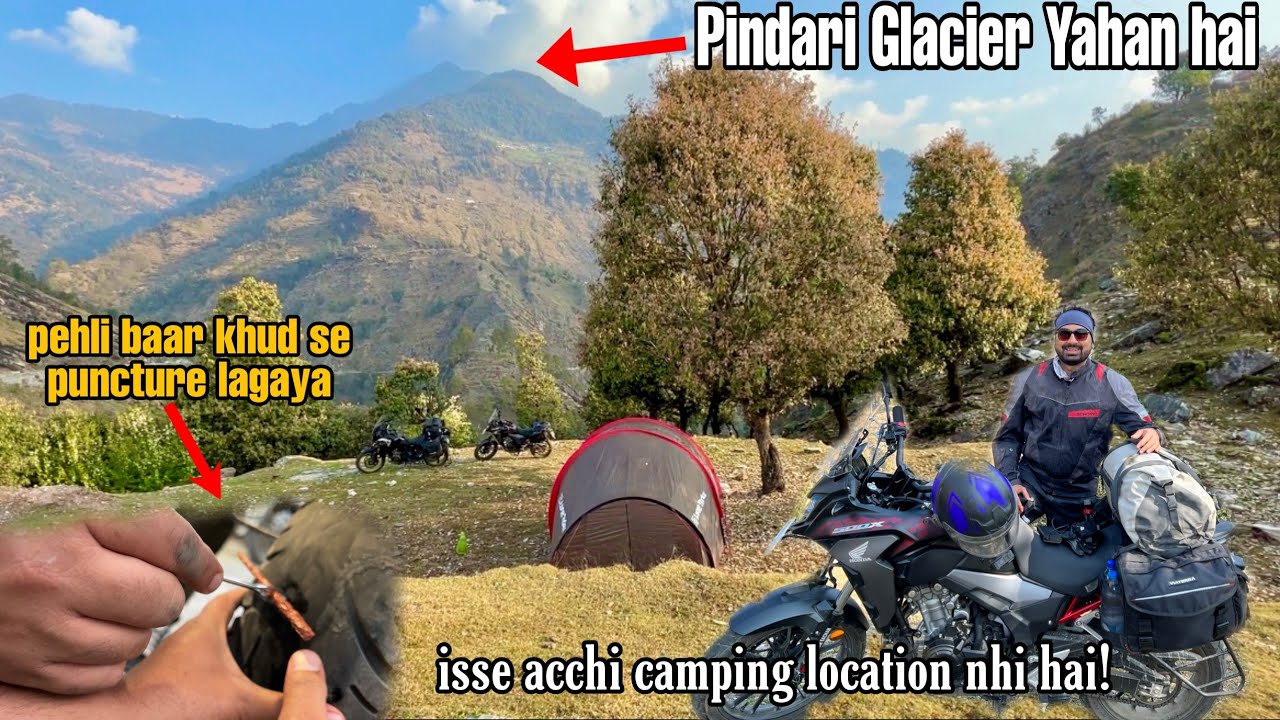 Pindari Glacier ke Base pe Camp lga diya | Nainital to Loharkhet | Best Camping location | Bike Ride