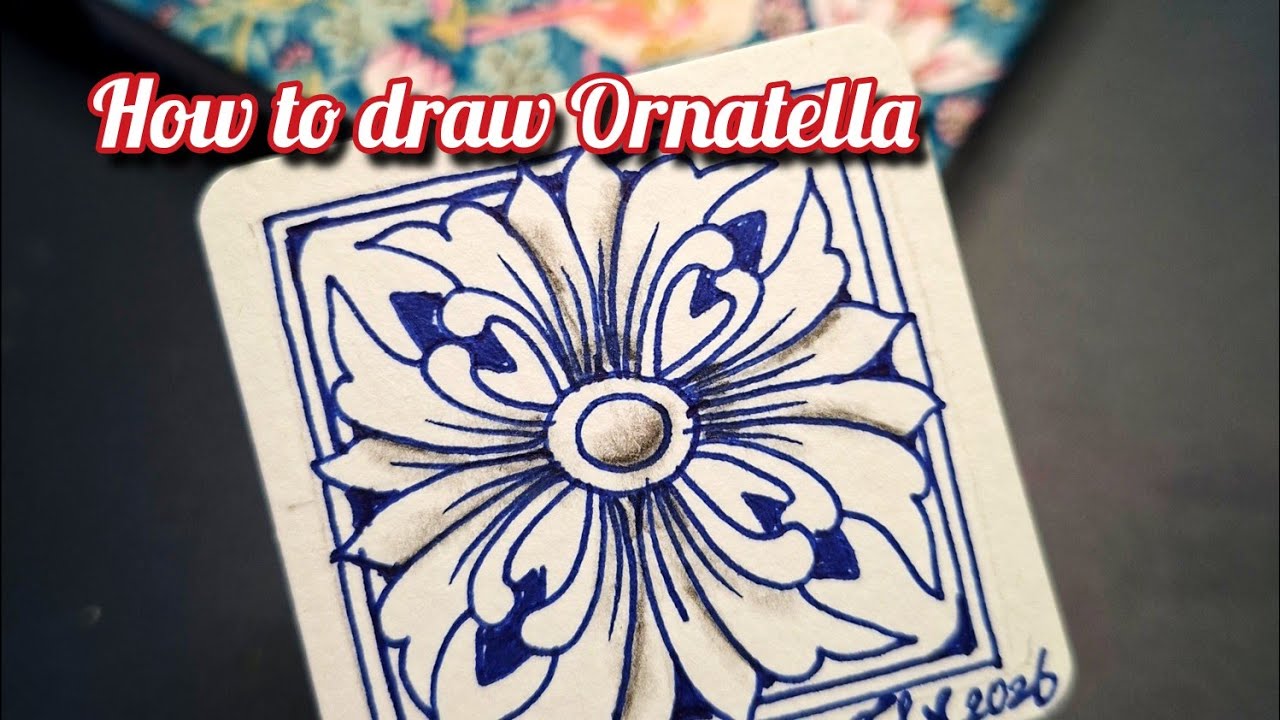 How to draw Ornatella by Ina Sonnenmoser #zentangle #doodle #bijiou