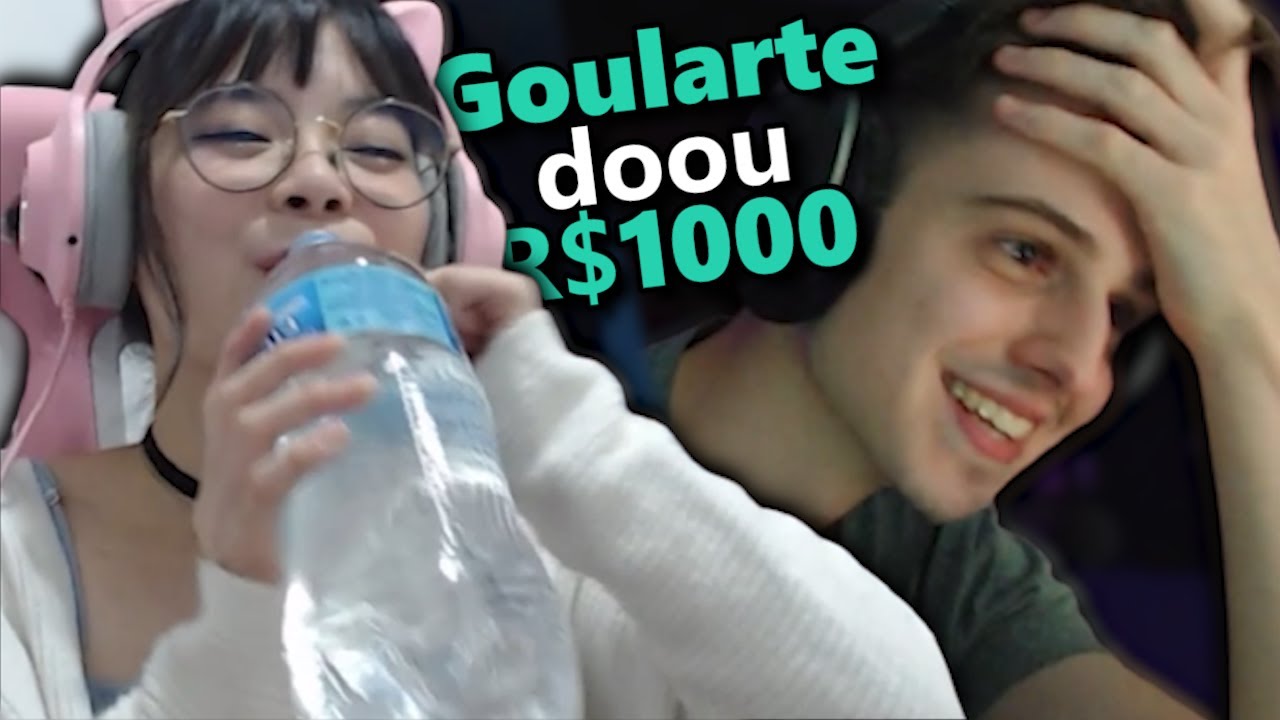 Doando R$1000 se o streamer beber &aacute;gua (sem que ele saiba)