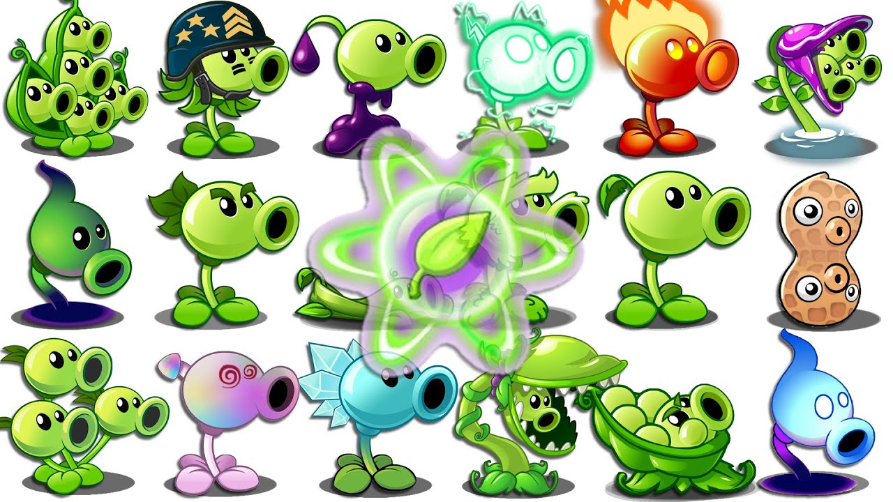 All PEA vs Team Hard Level Zombies Normal & Power Up Attack PvZ 2 Challenge