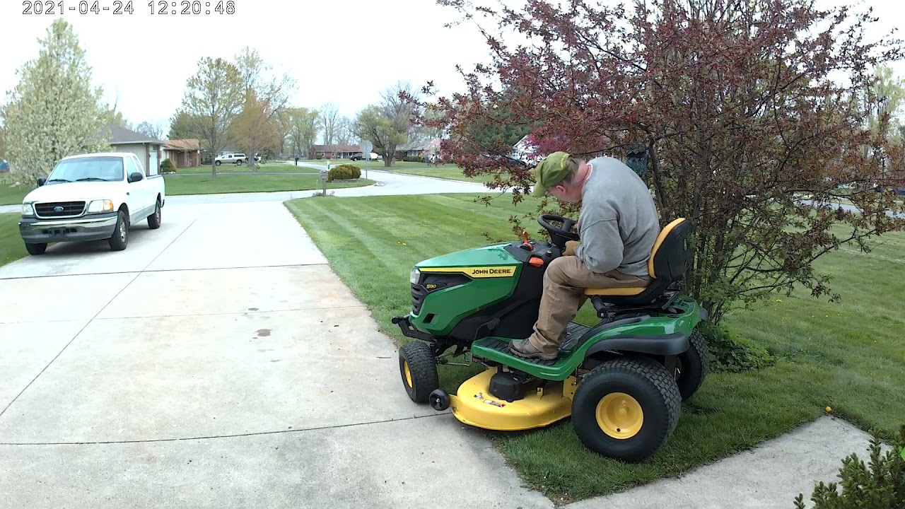 john deere S130 mowing the grass 4/24/21