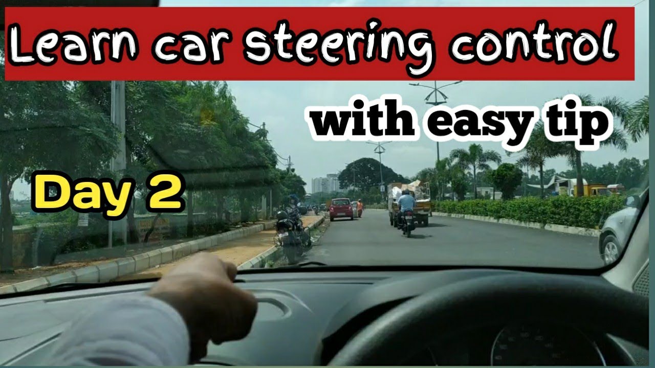 Learn steering  control with easy tip in Telugu # city drive world