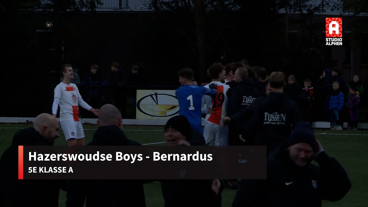 Samenvatting Hazerswoudse Boys - Bernardus (22 november 2025)
