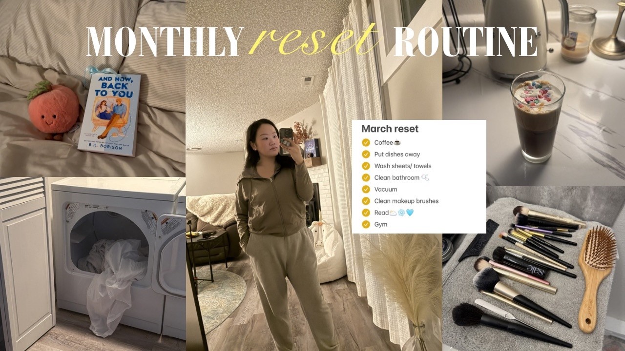 new month reset 🧺 cleaning, anticipated new book release, and new coffee obsession