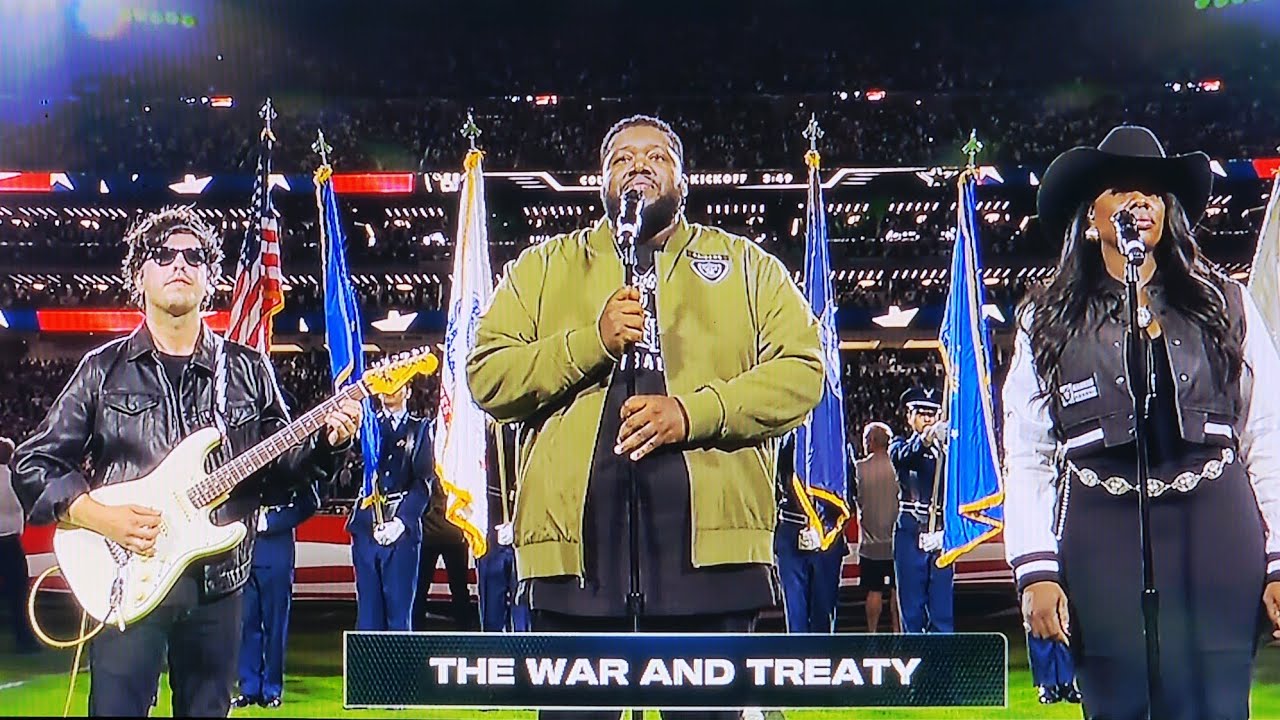 THE WAR AND TREATY: NATIONAL ANTHEM: DALLAS COWBOYS VS. LAS VEGAS RAIDERS: NFL WEEK 11: MONDAY NIGHT
