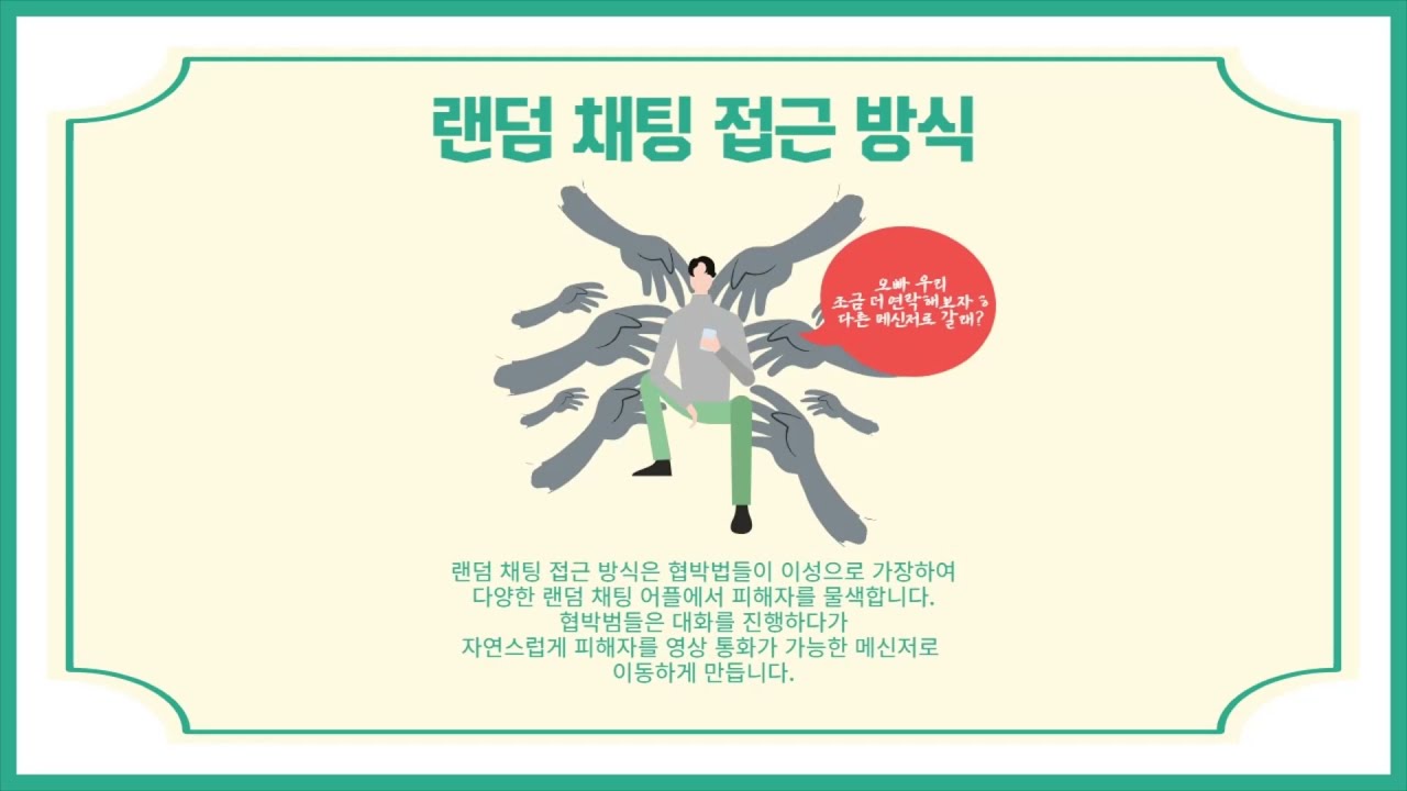 랜덤채팅피싱 사기 수법을 전부 알려 드리겠습니다. 정확하게 알고 예방하는 몸캠피싱 사이버범죄