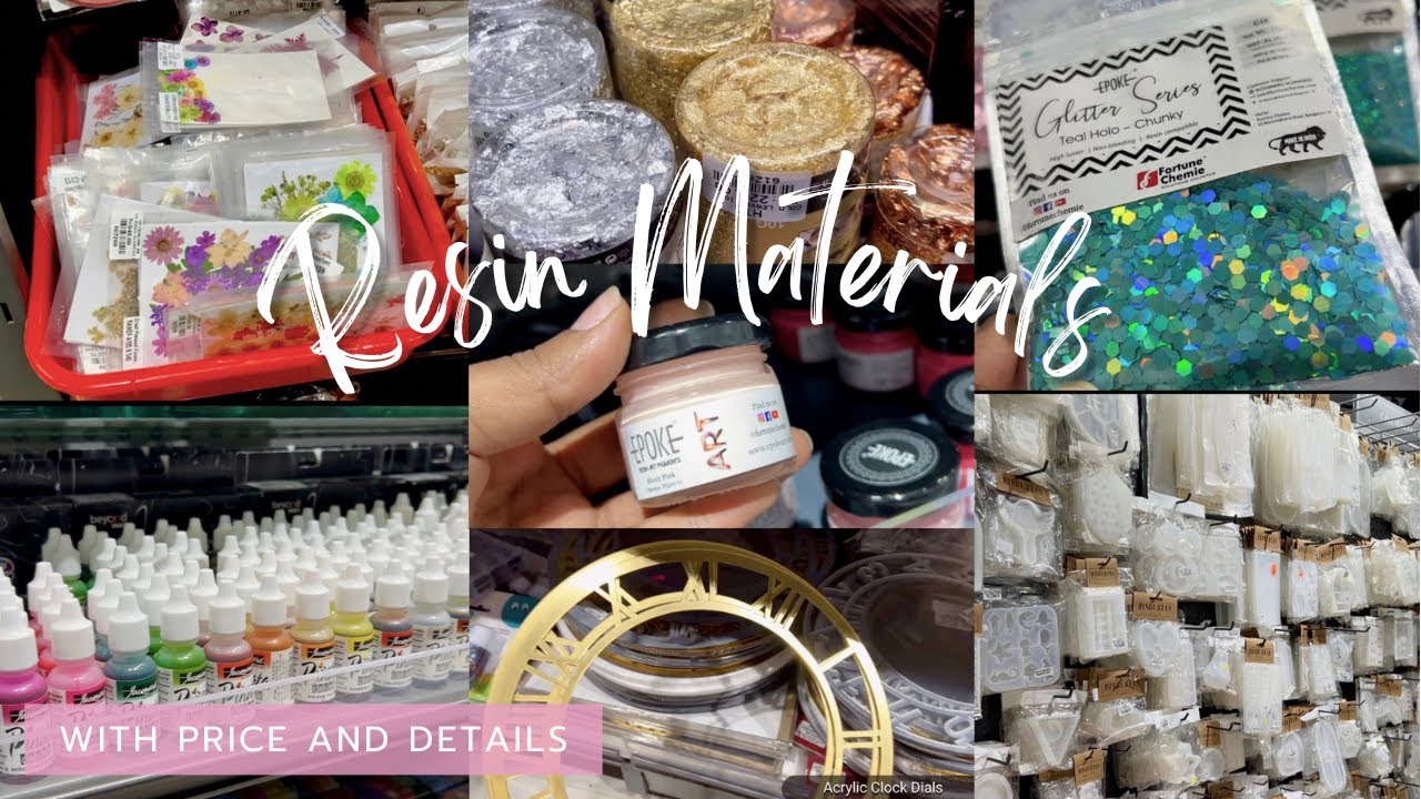 HUGE !!! Resin Art Supplies with price and details 🌷✨|  2023 | shopping vlog | Aesthetic hues