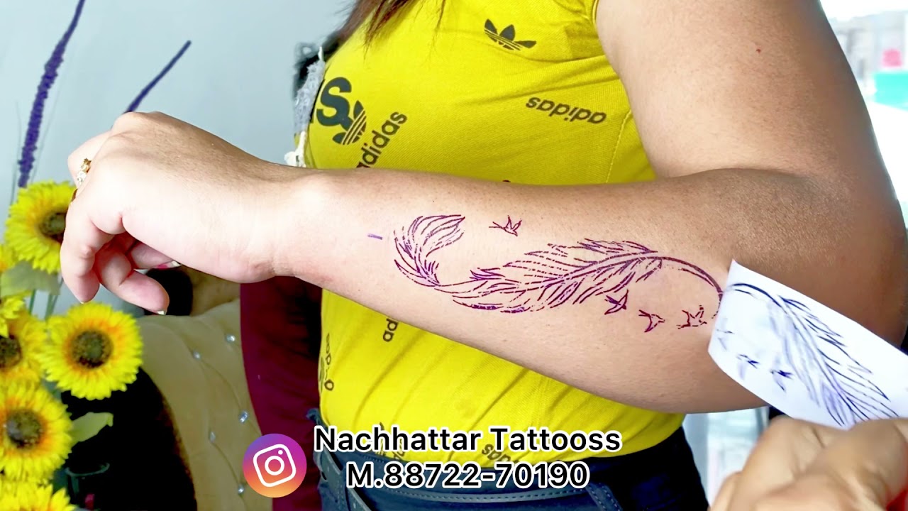Girl feather 🪶 Tattoo / Girl Tattoo